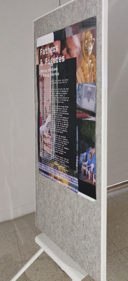 A visitor during the exhibition